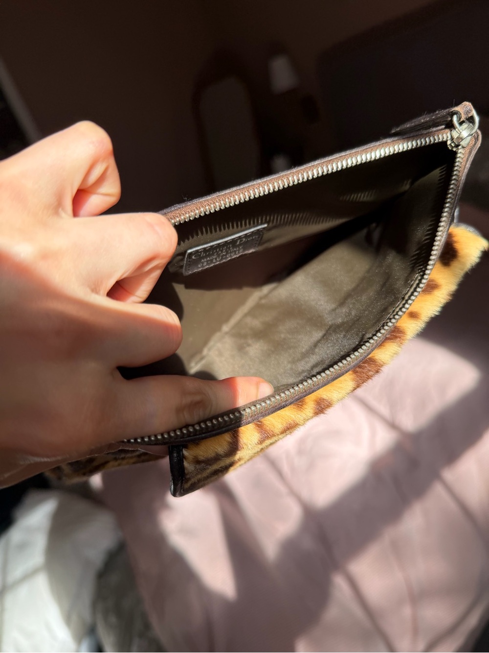 Christian Dior Leopard Print Ponyhair (Calfhair) Clutch - Picture 8 of 11